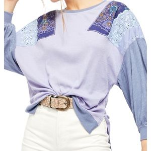 Free People Feelin It Patch Top XS